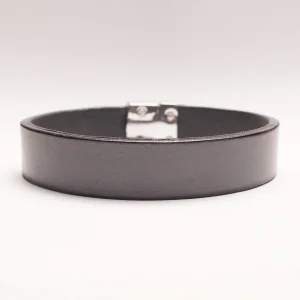 Enkelt Læder Armbånd - Antracit
